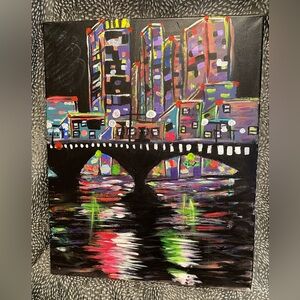 Midnight on the Themes (London) Painting